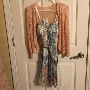 Adorable dress with sweater. NWT.